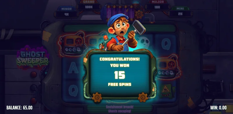 Ghost Sweeper - déclenchement des Free Spins
